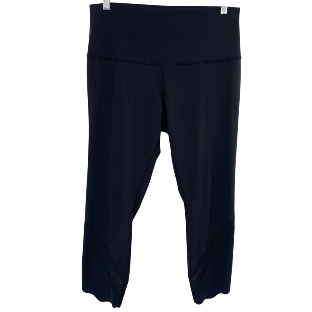 Lululemon Wunder Under Scalloped Hem High Rise Crop Leggings